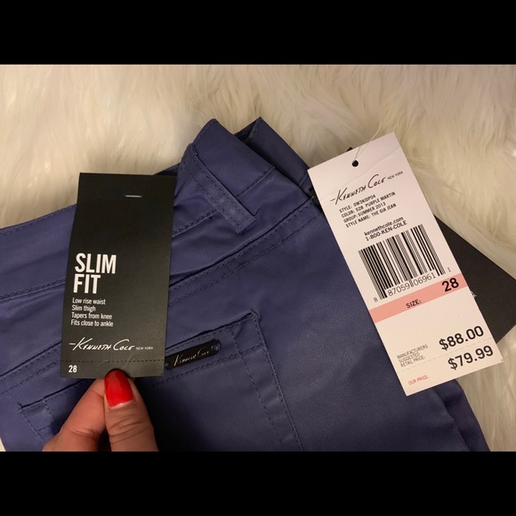 NWT Kenneth Cole Slim Fit Wax Coated Jean - Picture 2 of 5